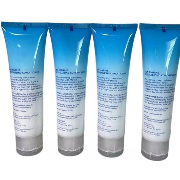 4x Disney Resorts Sea Marine Revitalizing Conditioner Tubes ~ (H2O+ Plus) - Picture 2 of 2